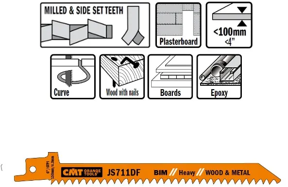 Bajonettsagblad 150mm BIM Heavy