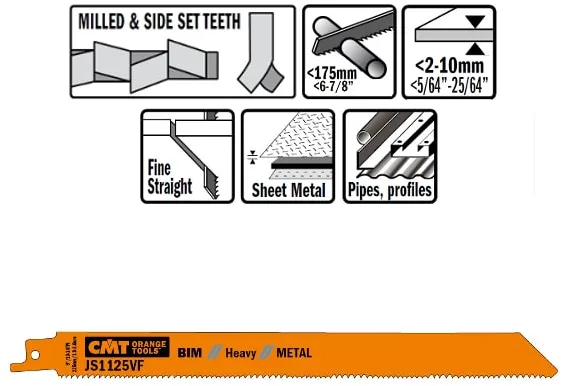 Bajonettsagblad 225mm BIM Heavy