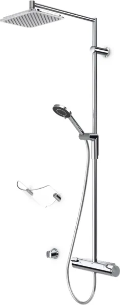 Oras Optima Rain dusjsystem, krom