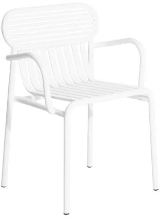 Petite Friture WEEK-END Spisestol med armlene Hvit
