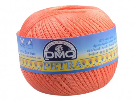 DMC Petra Nr. 8 Heklegarn Unicolor 5608 Korall