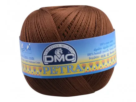 DMC Petra Nr. 8 Heklegarn Unicolor 5938 Brun