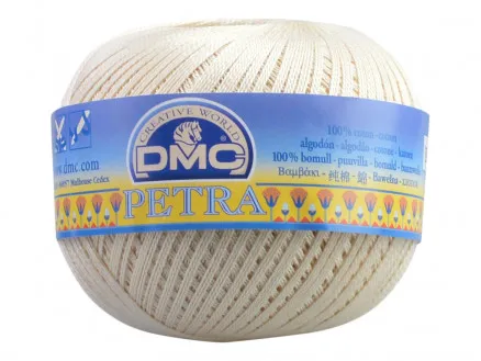DMC Petra Nr. 8 Heklegarn Unicolor ECRU Natur