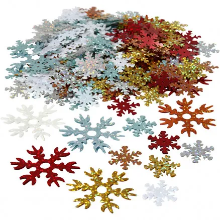 Paljetter, assorterte farger, diameter 25+45 mm, 250 g/ 1 stk.